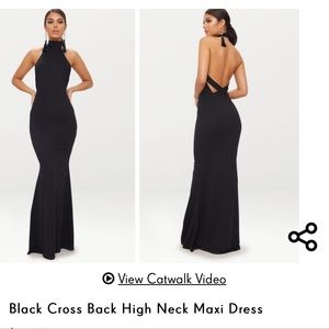 Black high neck dress NWT from Pretty Little Thing